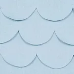 Schumacher 84401 Prep School Hand Pieced Scallop Blue fabric swatch