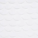 Schumacher 84400 Prep School Hand Pieced Scallop White fabric swatch