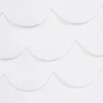 Schumacher 84400 Prep School Hand Pieced Scallop White fabric swatch