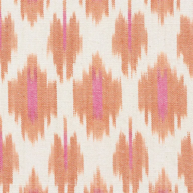Schumacher 178061 Presidio Ikat Orange fabric swatch