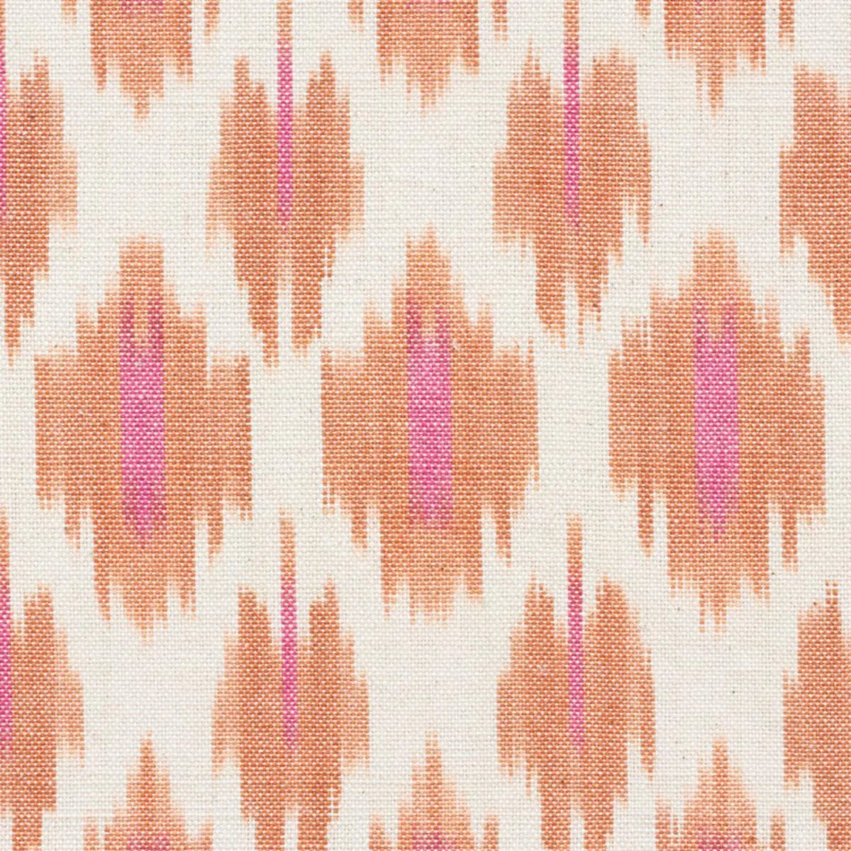 Schumacher 178061 Presidio Ikat Orange fabric swatch