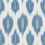 Schumacher 178060 Presidio Ikat Peacock fabric swatch