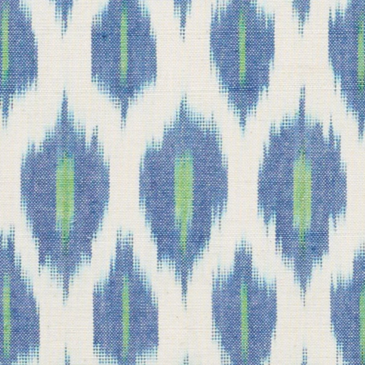 Schumacher 178060 Presidio Ikat Peacock fabric swatch