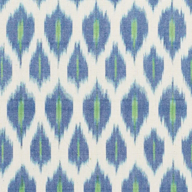 Schumacher 178060 Presidio Ikat Peacock fabric swatch