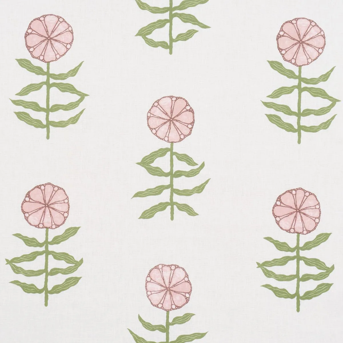 Schumacher 181660 Pretty Petals Blush fabric swatch