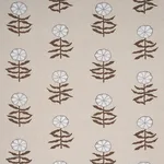 Schumacher 183150 Pretty Petals Screen Print Birch fabric swatch