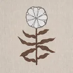 Schumacher 183150 Pretty Petals Screen Print Birch fabric swatch