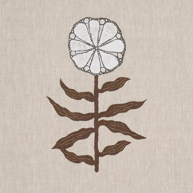 Schumacher 183150 Pretty Petals Screen Print Birch fabric swatch