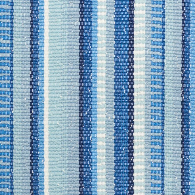 Schumacher 73112 Primavera Stripe Sea fabric swatch