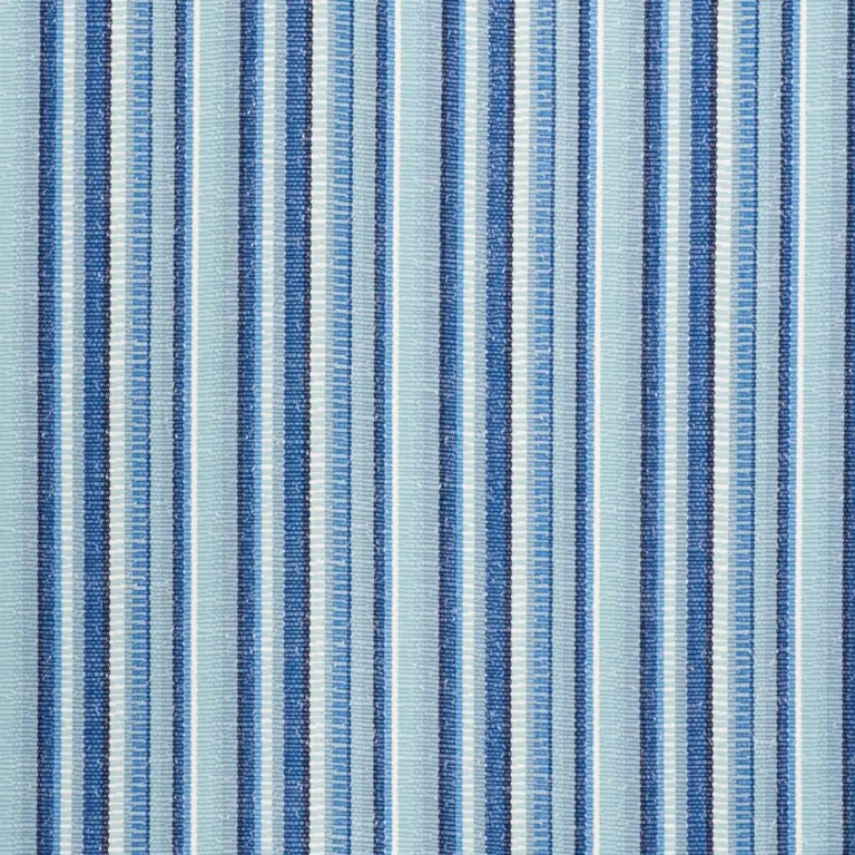 Schumacher 73112 Primavera Stripe Sea fabric swatch