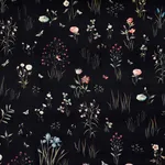 Schumacher 82540 Primavera Velvet Black fabric swatch