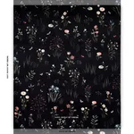 Schumacher 82540 Primavera Velvet Black fabric swatch