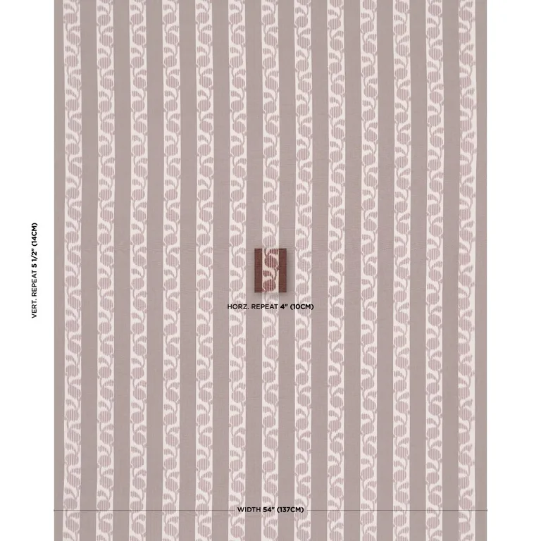 Schumacher 182920 Priya Warp Print Bordeaux fabric swatch