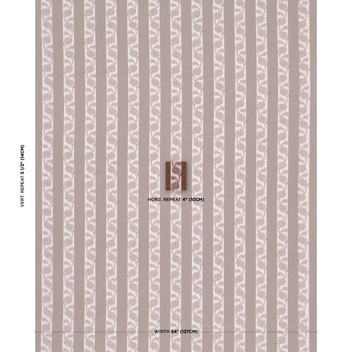 Schumacher 182920 Priya Warp Print Bordeaux fabric swatch