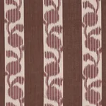 Schumacher 182920 Priya Warp Print Bordeaux fabric swatch