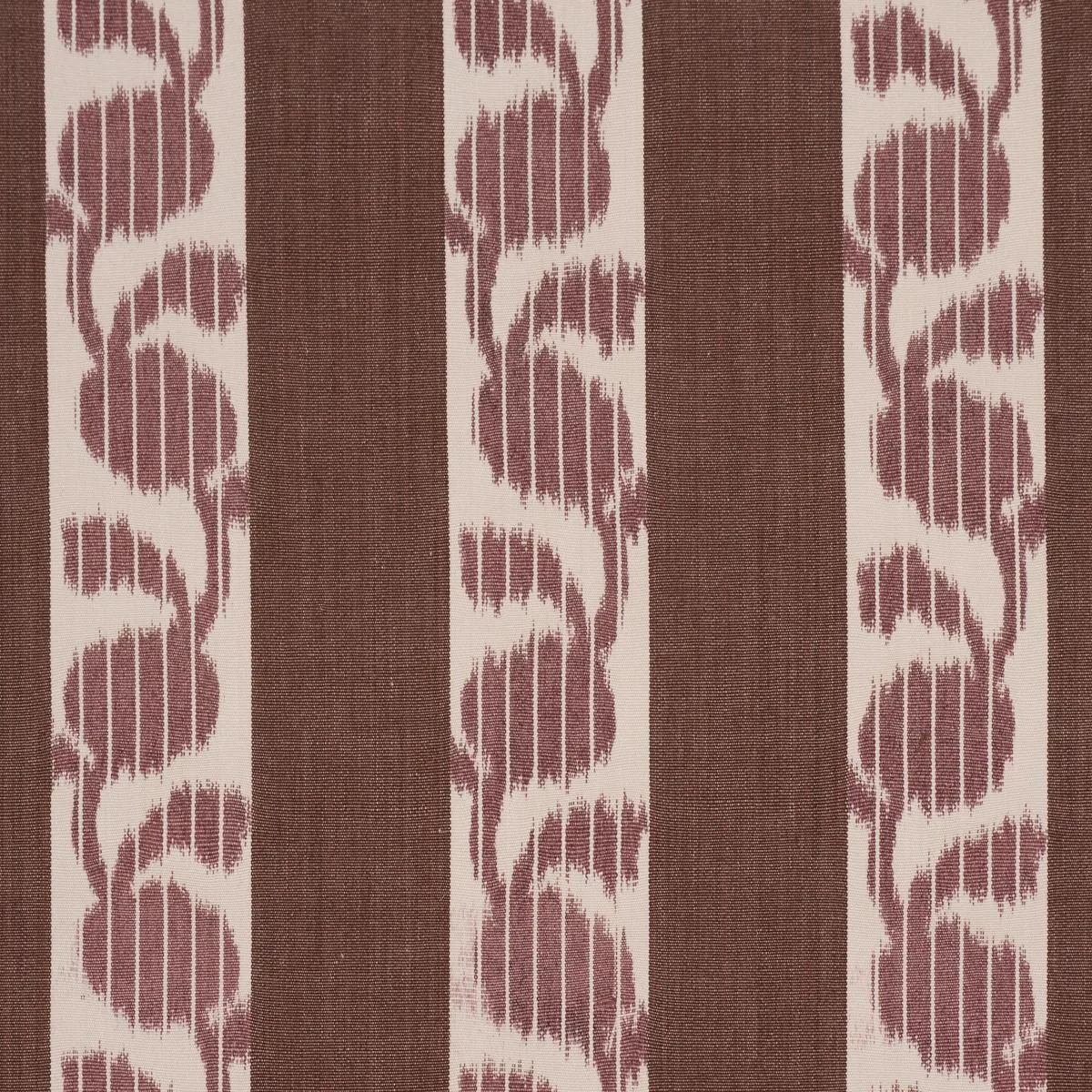 Schumacher 182920 Priya Warp Print Bordeaux fabric swatch