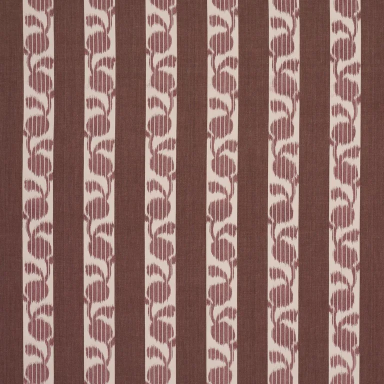 Schumacher 182920 Priya Warp Print Bordeaux fabric swatch