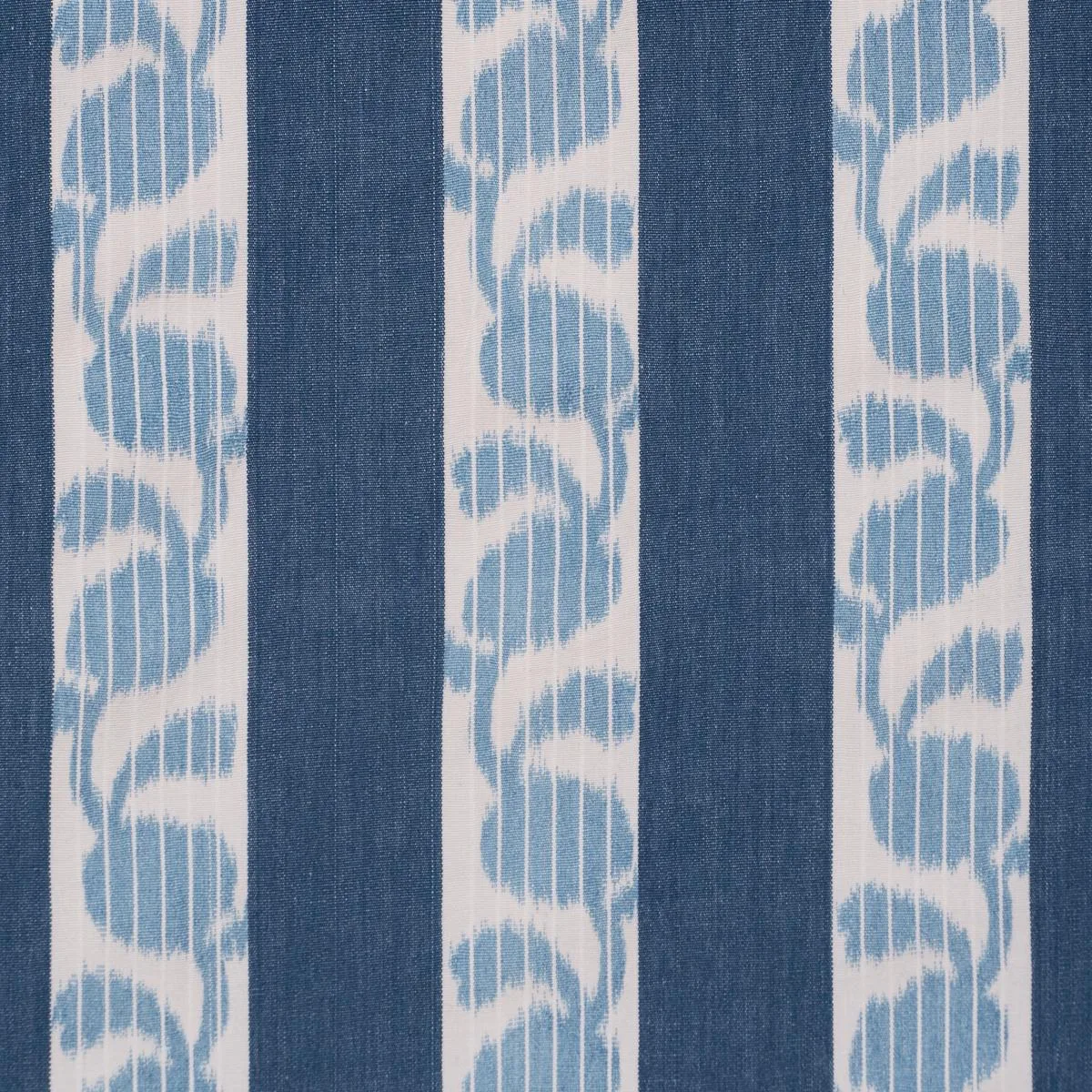 Schumacher 182922 Priya Warp Print Indigo fabric swatch