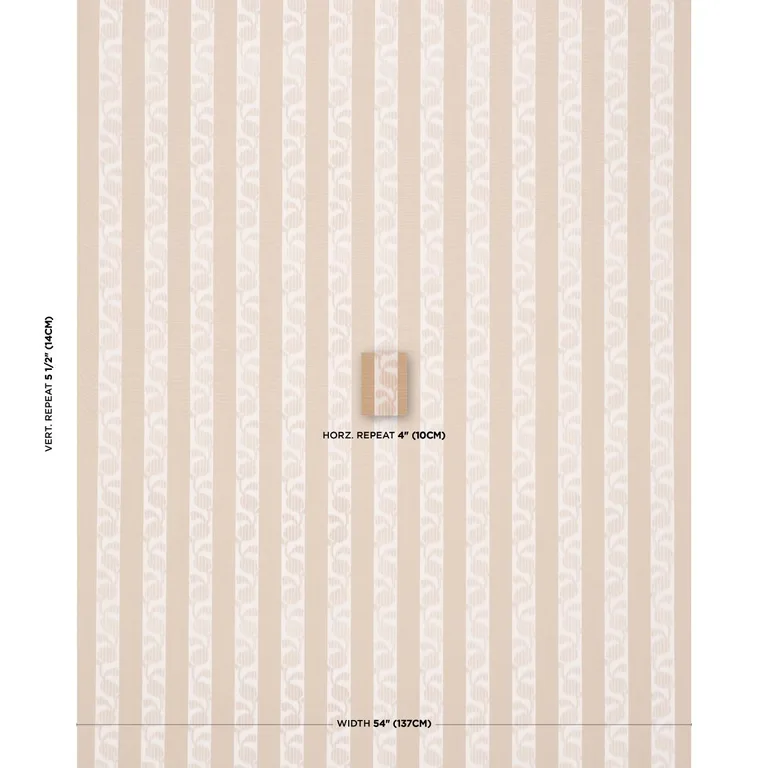 Schumacher 182921 Priya Warp Print Sand fabric swatch