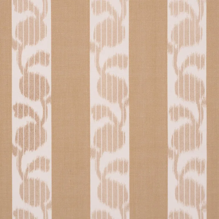 Schumacher 182921 Priya Warp Print Sand fabric swatch