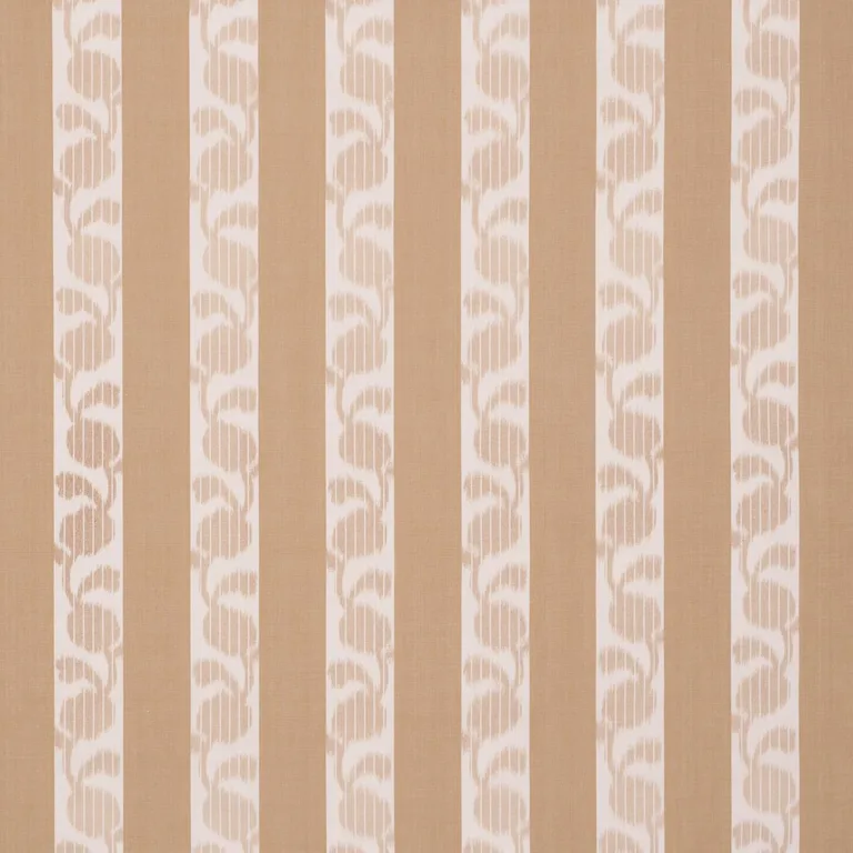 Schumacher 182921 Priya Warp Print Sand fabric swatch