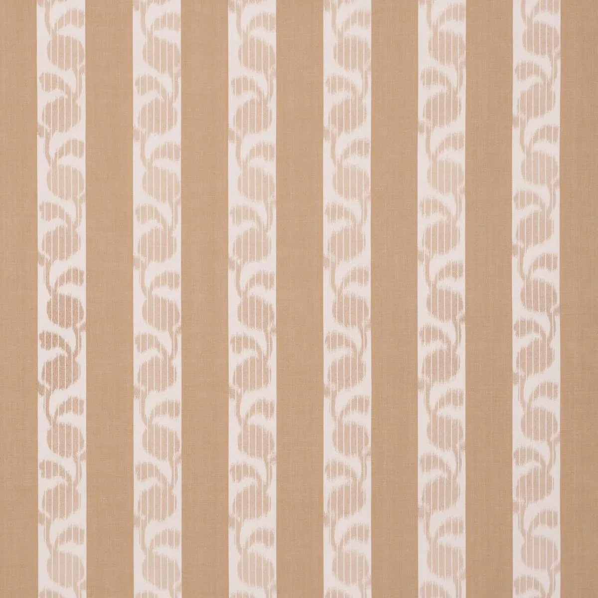 Schumacher 182921 Priya Warp Print Sand fabric swatch