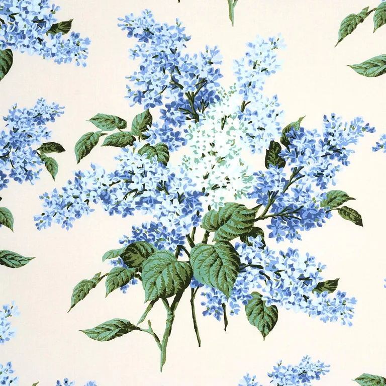 Schumacher 180620 Proust's Lilacs Blue fabric swatch