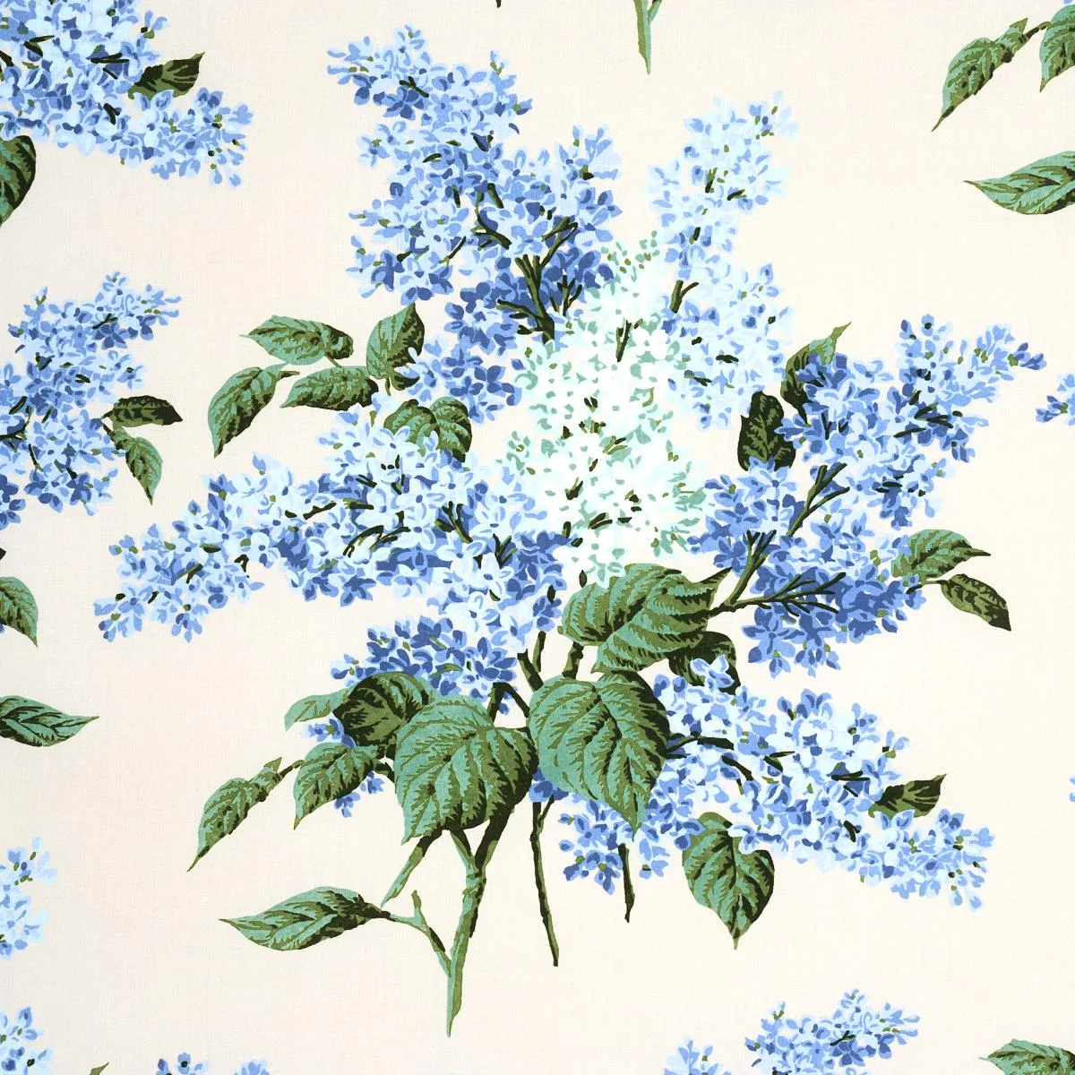Schumacher 180620 Proust's Lilacs Blue fabric swatch
