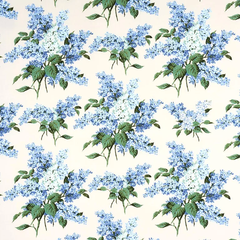 Schumacher 180620 Proust's Lilacs Blue fabric swatch