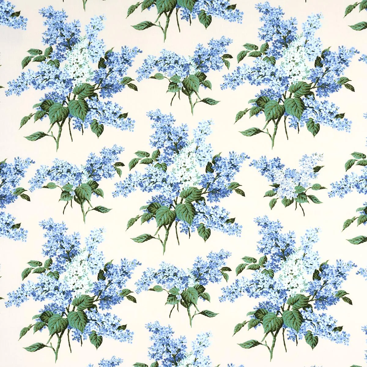 Schumacher 180620 Proust's Lilacs Blue fabric swatch