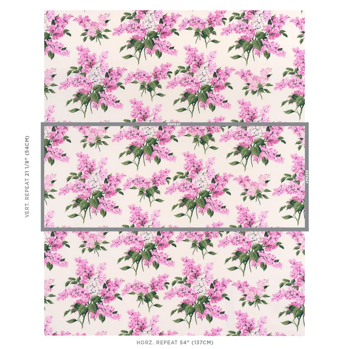 Schumacher 180622 Proust's Lilacs Pink fabric swatch