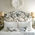 Schumacher 174454 Pyne Hollyhock Blush fabric swatch