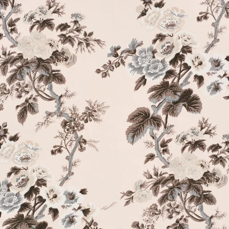 Schumacher 174454 Pyne Hollyhock Blush fabric swatch