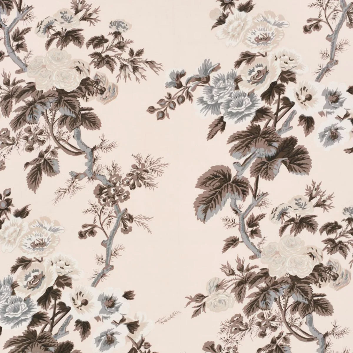 Schumacher 174454 Pyne Hollyhock Blush fabric swatch