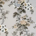 Schumacher 174453 Pyne Hollyhock Grisaille fabric swatch
