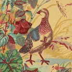 Schumacher 1106015 Quail Meadow Spring fabric swatch