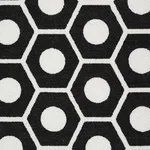 Schumacher 177078 Queen B Black fabric swatch