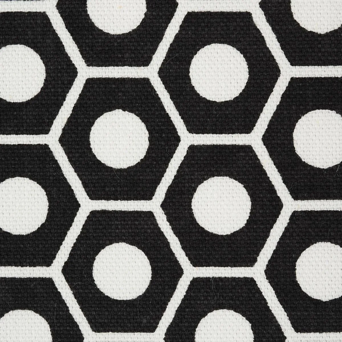 Schumacher 177078 Queen B Black fabric swatch