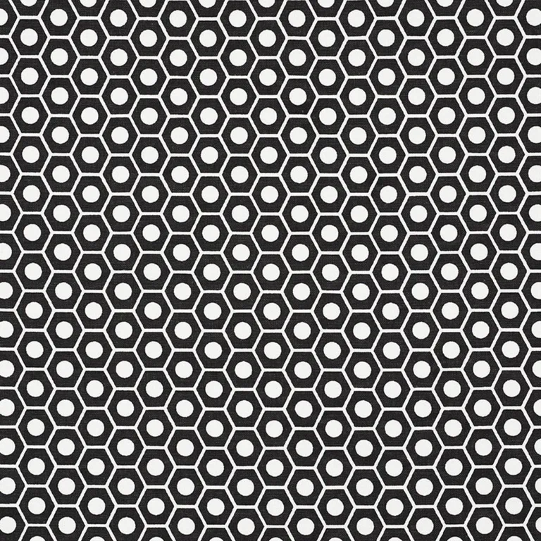 Schumacher 177078 Queen B Black fabric swatch