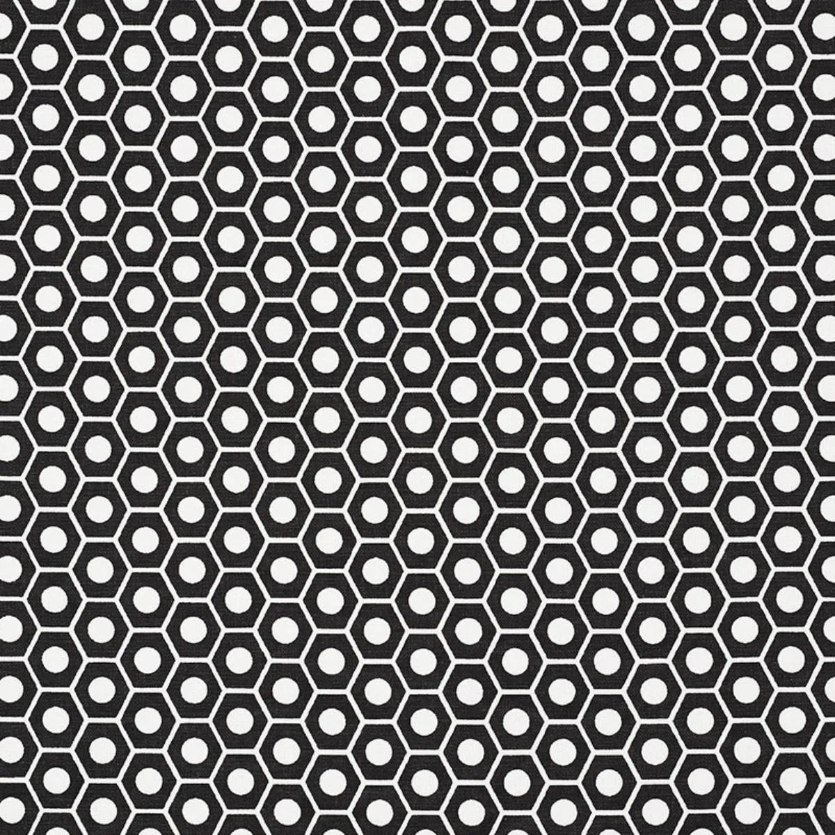 Schumacher 177078 Queen B Black fabric swatch
