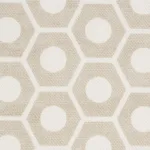 Schumacher 177072 Queen B Flax fabric swatch