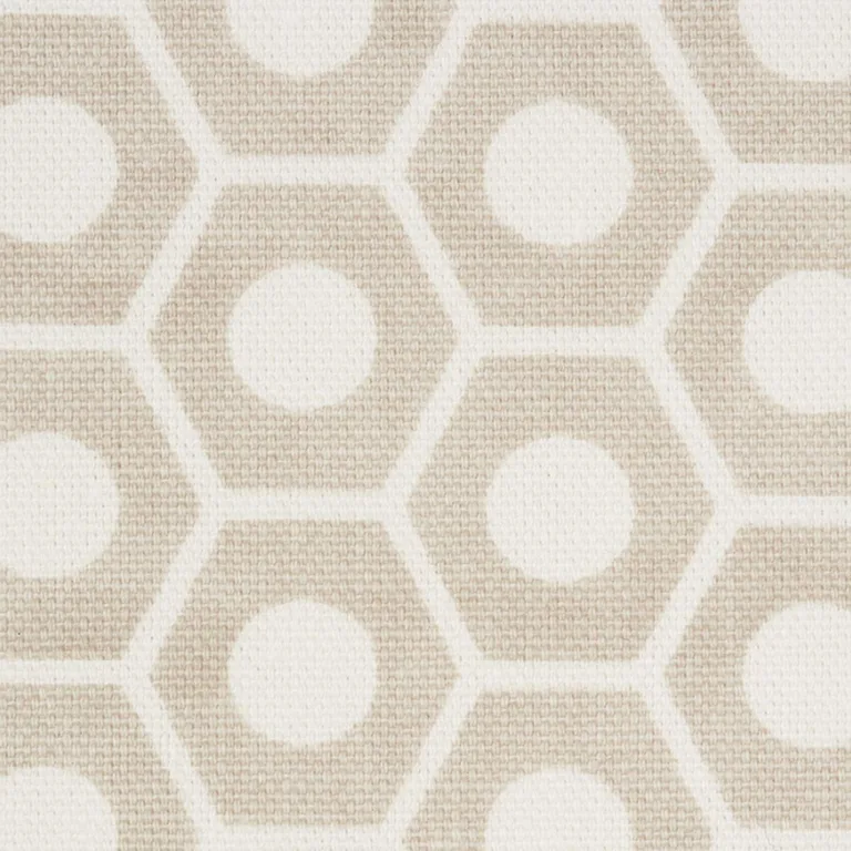 Schumacher 177072 Queen B Flax fabric swatch