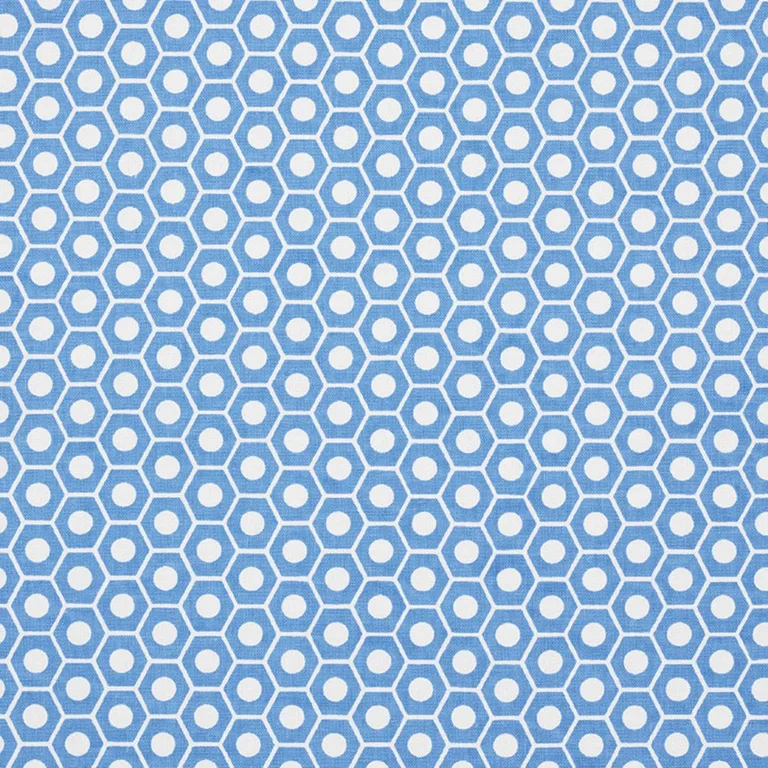 Schumacher 177076 Queen B French Blue fabric swatch