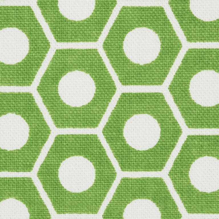 Schumacher 177075 Queen B Green fabric swatch