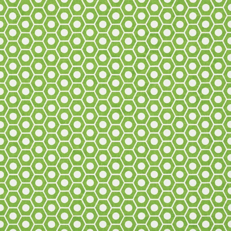Schumacher 177075 Queen B Green fabric swatch