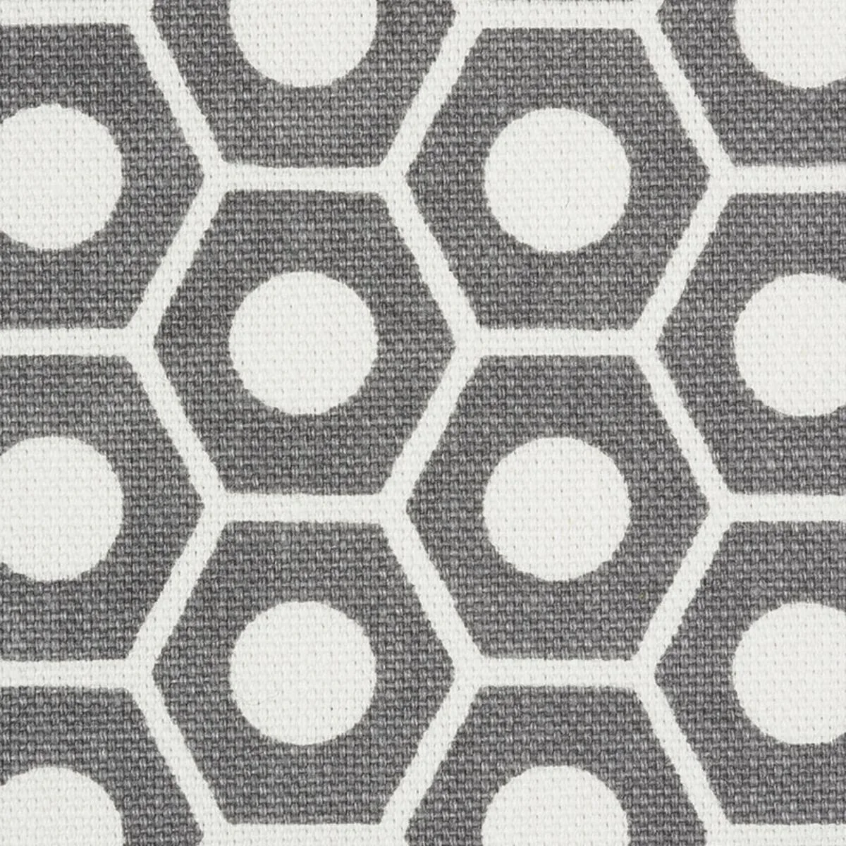 Schumacher 177077 Queen B Grey fabric swatch
