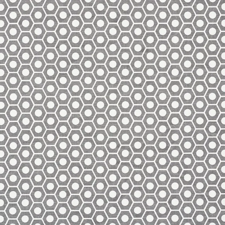 Schumacher 177077 Queen B Grey fabric swatch