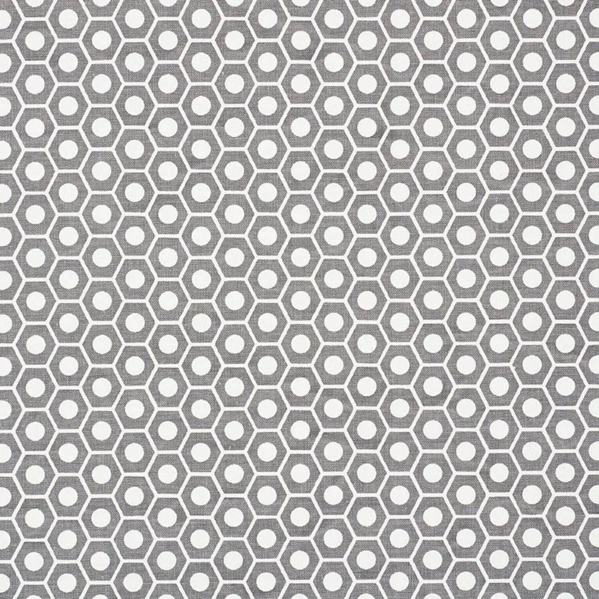 Schumacher 177077 Queen B Grey fabric swatch