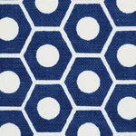 Schumacher 177070 Queen B Navy fabric swatch