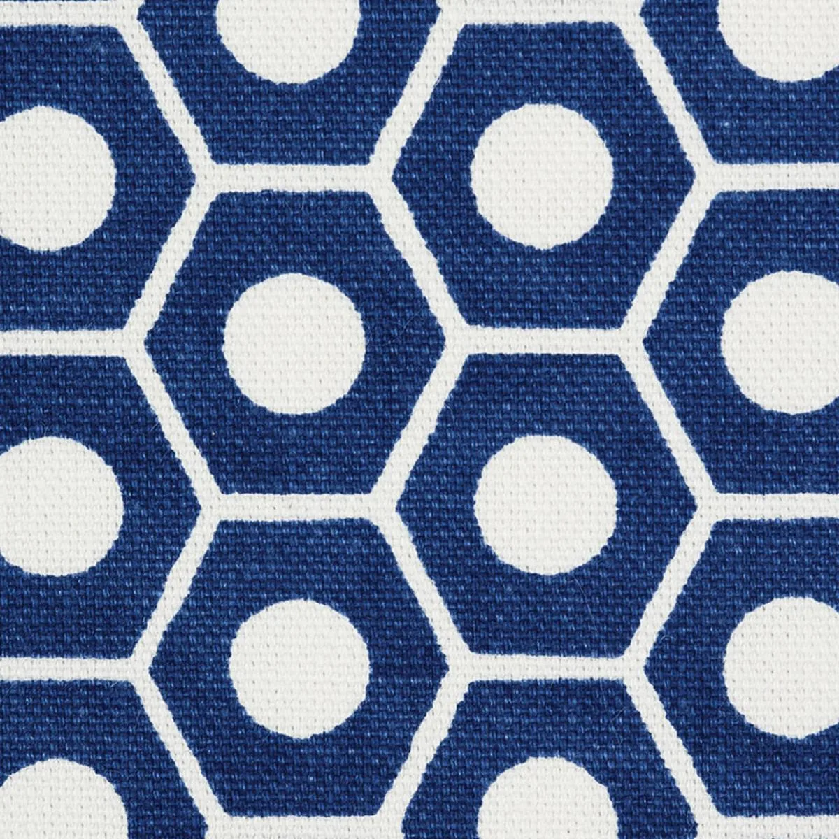 Schumacher 177070 Queen B Navy fabric swatch